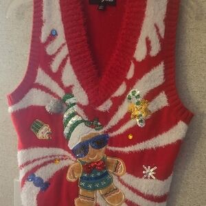 32 Degrees Red Knit Sweater Vest